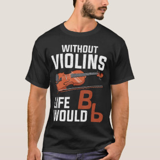 Camiseta Arte de Violino Engraçada para Homens Mulheres Mús