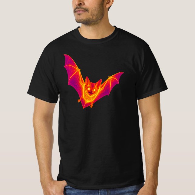 Camiseta Arte de visão de calor de morcego térmico (Frente)