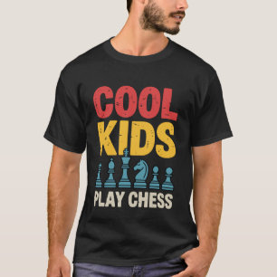 Camiseta Arte de Xadrez Legal para Meninos Meninas Crianças
