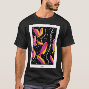 Camiseta Arte Decorativa Peixe Bartlet Athias Preto Rosa