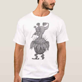 Camiseta Arte Desenhada À Mão, Planta Surreal