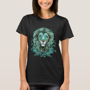 Camiseta Arte Detalhada Do Leão Majestoso - Os Leões São O