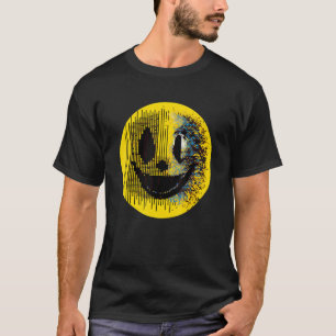 Camiseta Arte Digital Algorítmica de Rosto Digital Glitchco