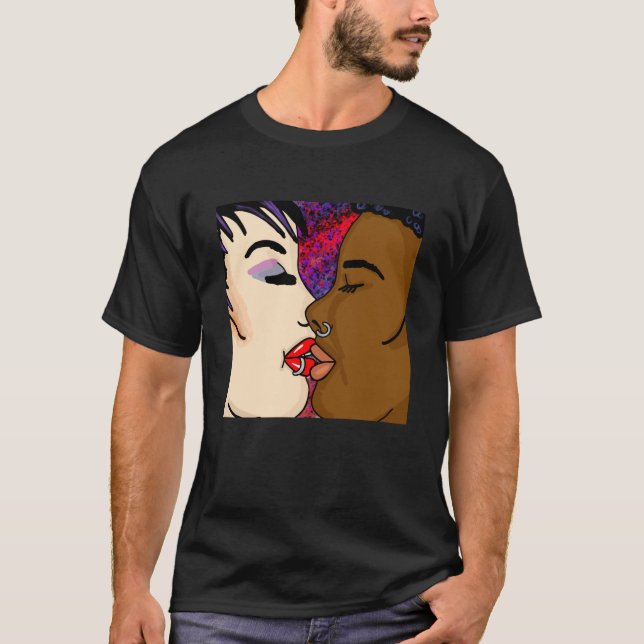 Camiseta Arte Digital | Beijo Romântico (Frente)