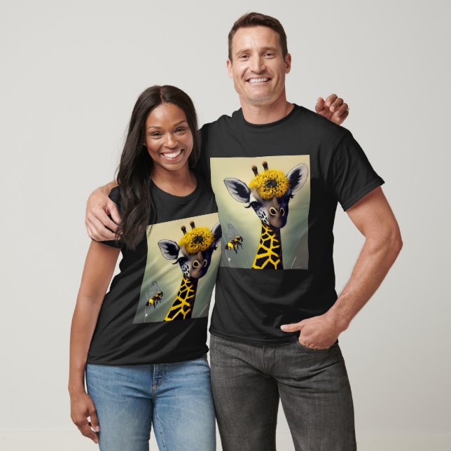 Camiseta Arte Digital Caprichosa da Girafa Bumble  (Unissex)