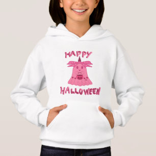 Camiseta Arte Digital Coquette Rosa Fantasma Feliz Hallowee