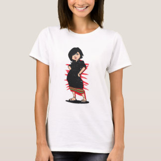 Camiseta Arte digital de menina tribal Angami Naga