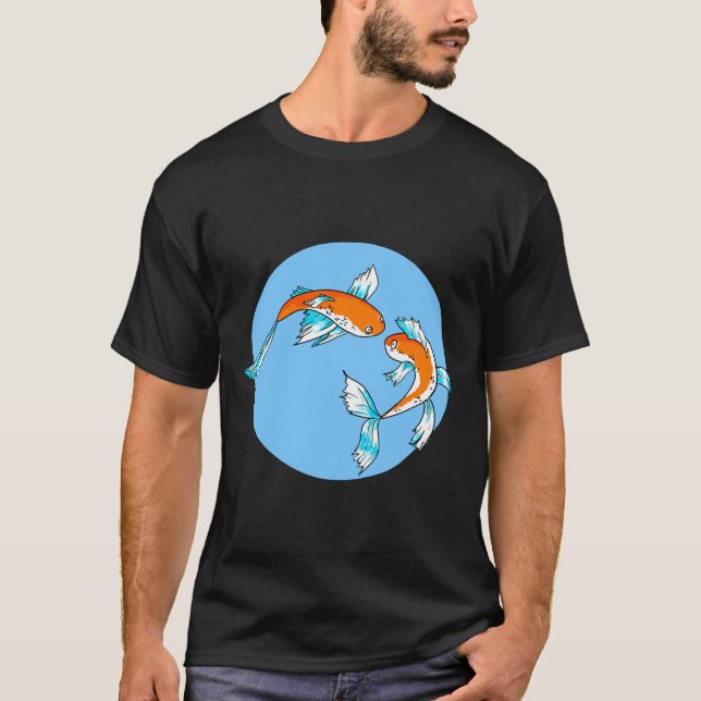 Camiseta Arte Digital de Peixe Koi (Frente)