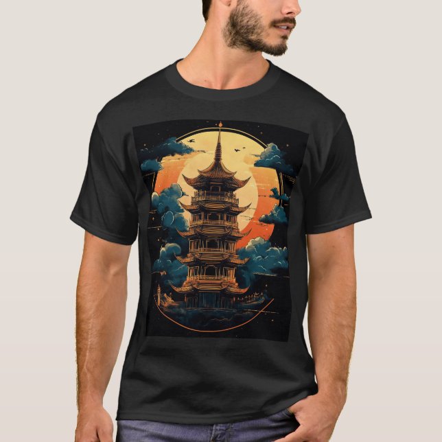 Camiseta Arte Digital Símbolo Logotipo Pagode (Frente)