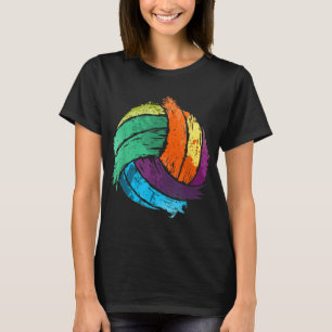 Camiseta Arte Diversão De Voleibol Para Meninas Voleibol Fe