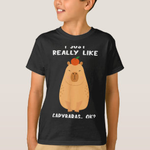 Camiseta Arte Divertida de Capivara para Homens Mulheres Cr