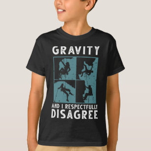 Camiseta Arte Divertida de Escalada em Rocha para Homens Mu
