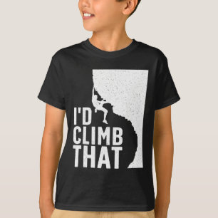 Camiseta Arte Divertida de Escalada em Rocha para Homens Mu