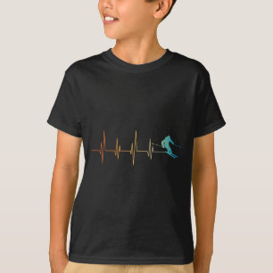 Camiseta Arte divertida de esqui nórdico para homens mulher