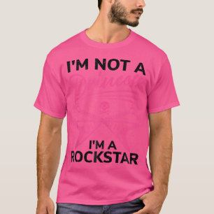 Camiseta Arte Divertida de Estrela do Rock para Garotas Mul