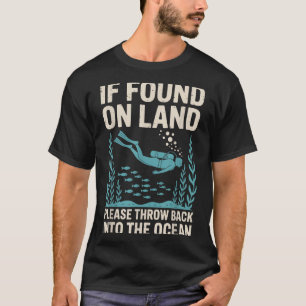 Camiseta Arte Divertida de Mergulho para Homens Mulheres Me