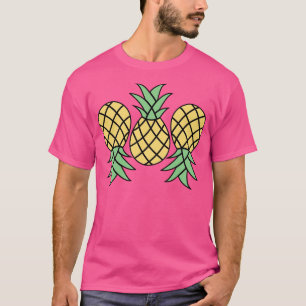 Camiseta Arte do abacaxi de cabeça para baixo