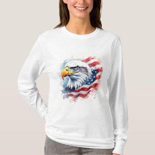 Camiseta Arte do Águia Patriótica Militar