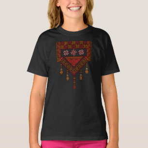 Camiseta Arte do Bordado de Tatreez Palestino