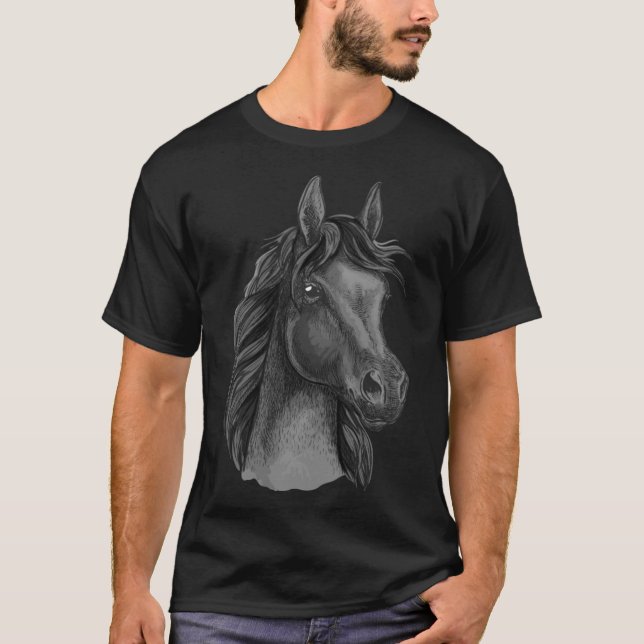 Camiseta arte do cavalo amadeus (Frente)