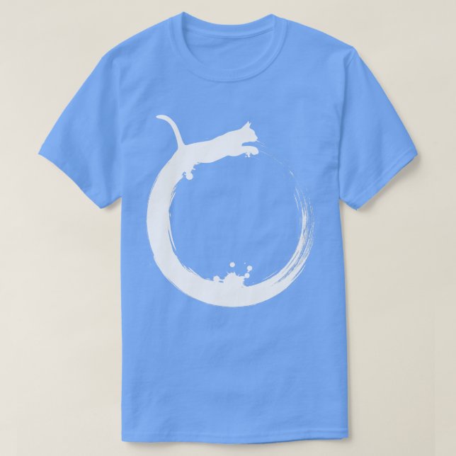 Camiseta Arte do círculo de gatos (Frente do Design)