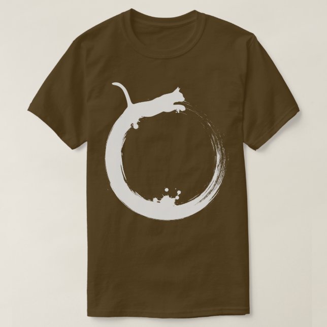 Camiseta Arte do círculo de gatos (Frente do Design)