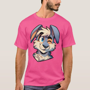 Camiseta Arte do Coelho Furtado Anthro Bonito