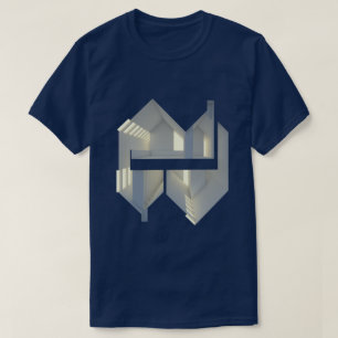 Camiseta Arte do conceito da arquitetura da reflexão 01 da