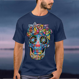 Camiseta Arte do Crânio do Açúcar, Dia dos Mortos