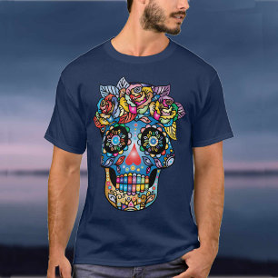 Camiseta Arte do Crânio do Açúcar, Dia dos Mortos