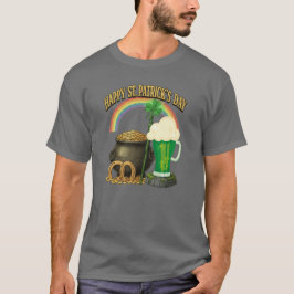 Camiseta Arte do Design do Caldeirão de Ouro do Dia de São