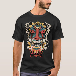 Camiseta Arte do Diabo Japonês Antigo