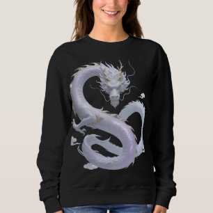 Camiseta Arte do Dragão Branco   Estética de Fantasia Mític