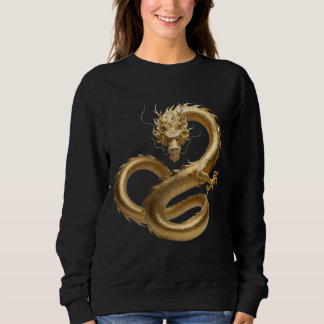 Camiseta Arte do Dragão Chinês Dourado | Fantasia de Criatu