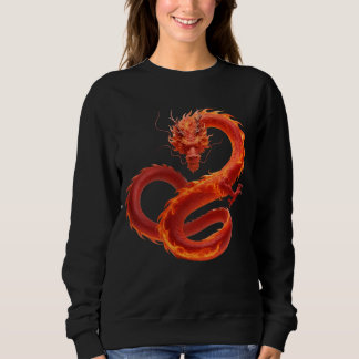 Camiseta Arte do Dragão de Fogo Vermelho | Desenho de Dragã