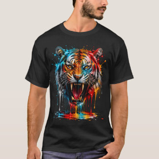 Camiseta Arte do Espírito Selvagem do Rei Leão Colorido