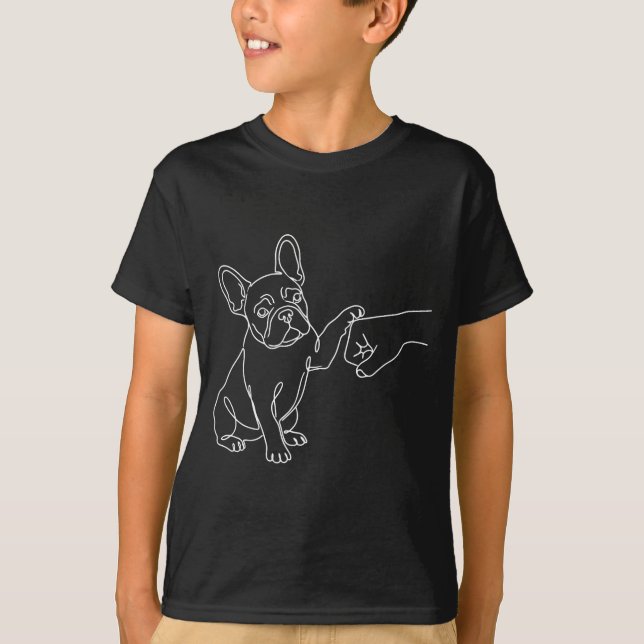 Camiseta Arte do French Bulldog Soco Frenchie (Frente)