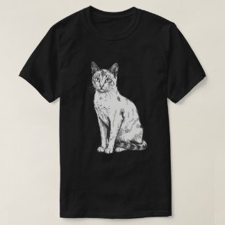 Camiseta Arte do Gato Sentado