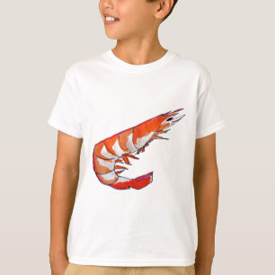 Camiseta Arte do kitsch do marisco do camarão do camarão