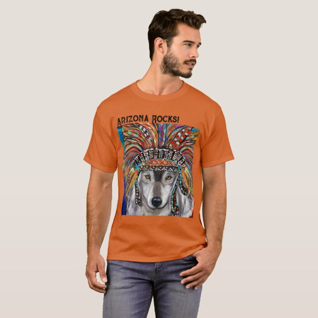 Camiseta Arte do Lobo Cinzento (Frente Completa)