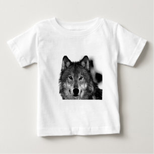 Camiseta Arte do Lobo Preto e Branco