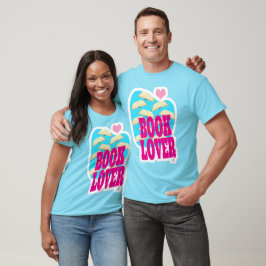 Camiseta Arte do logotipo de leitura divertida do Book Love