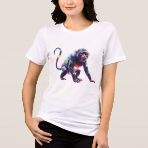Camiseta Arte do Macaco de Cristal