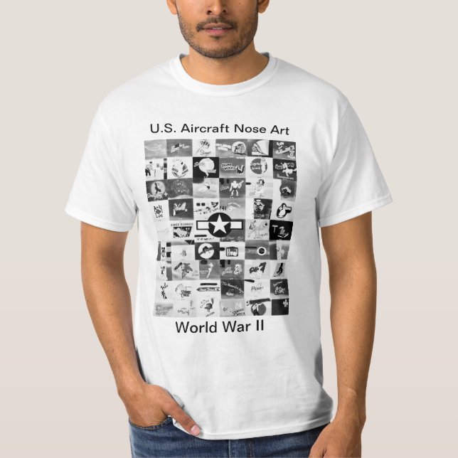 Camiseta Arte do nariz de aviões (Frente)
