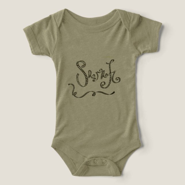 Camiseta Arte do Nome Sarah (Design frontal)