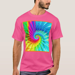 Camiseta Arte do Padrão Espiral de Intermitência de Cores