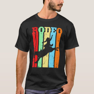 Camiseta Arte do País Anel do Cavalo de Rodeio Retroativo