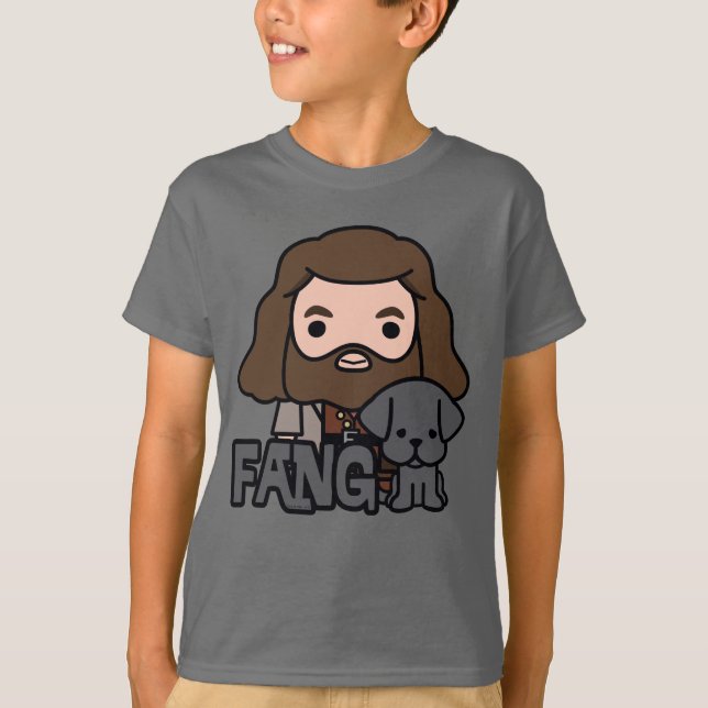 Camiseta Arte do Personagem Cartoon Hagrid e Fang (Frente)