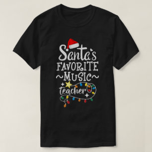 Camiseta Arte do Professor de Música Favorito do Papai Noel