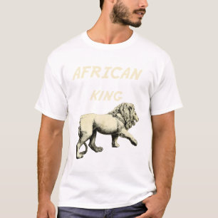 Camiseta Arte do rei Africano rei África do leão